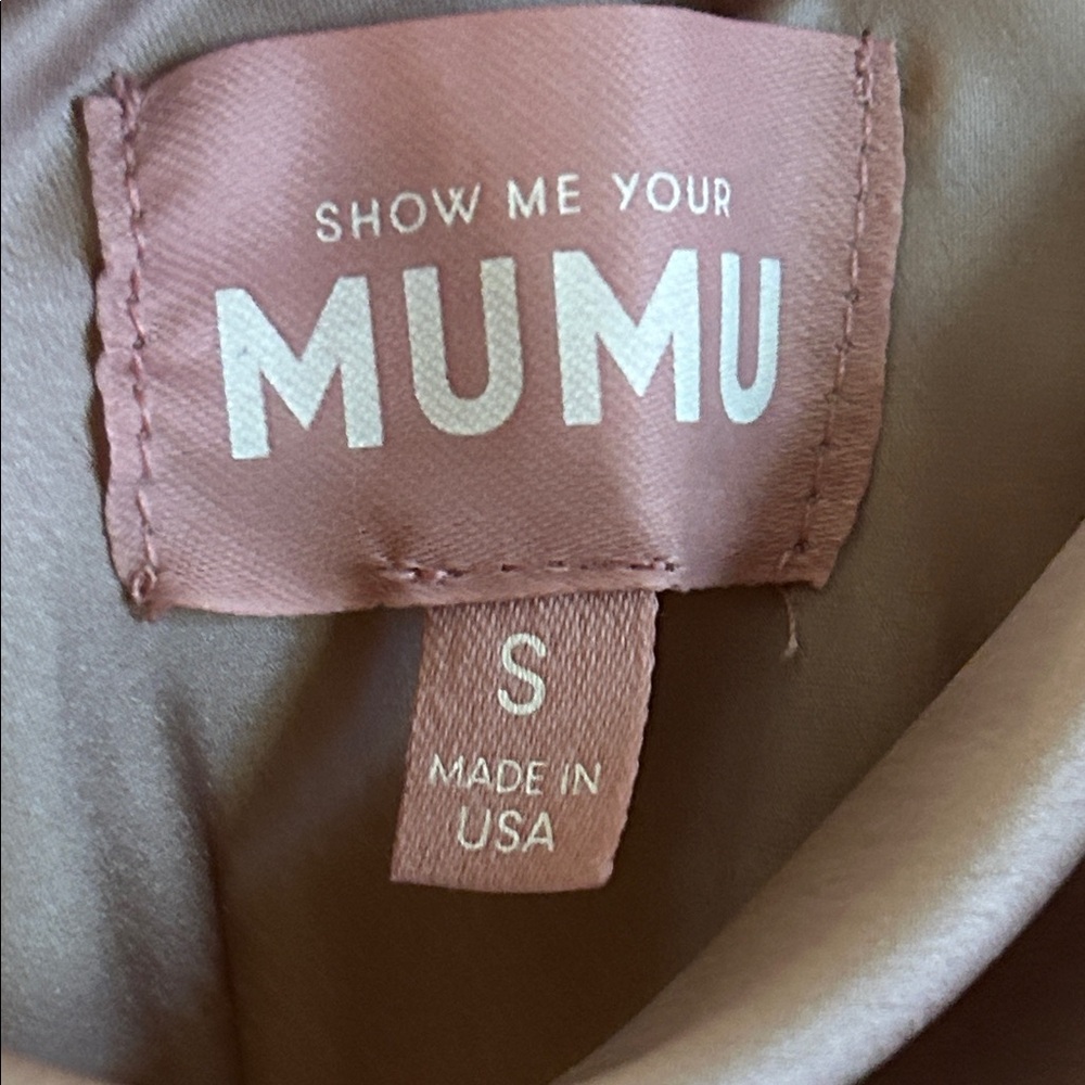 Show Me Your MuMu Taupe Floor Length Formal Prom Special Occassion Slip Dress - Picture 12 of 14